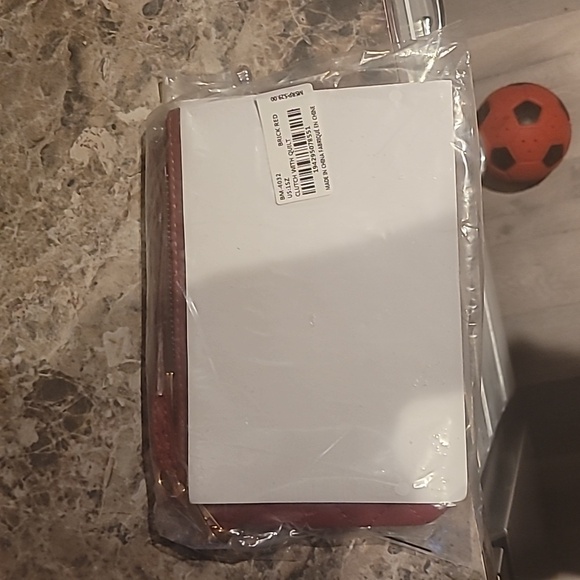 Badgley Mischka Quilted Clutch - Brick Red NWT BM-4032 - Picture 3 of 5